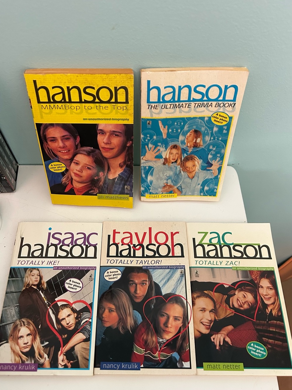 Hanson Brothers Y2K Band Book Lot Of 5 Paperbacks VTG 90’s 00’s